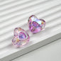 UV Plating Faceted Heart Acrylic Beads 21mm Transparent 10pcs 6