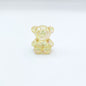 Crackle Bear Acrylic Beads 31mm Glossy Textured Pastel 5pcs 11