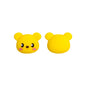 Silicone Focal Beads KT Cat Bear Faces Yellow Blue 20pcs 5