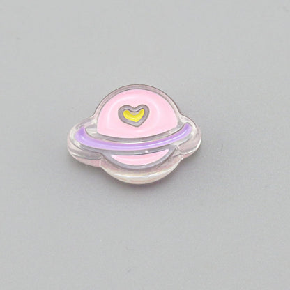 Transparent Bear Flower Acrylic Beads Playful Pastel Enamel 20pcs 10