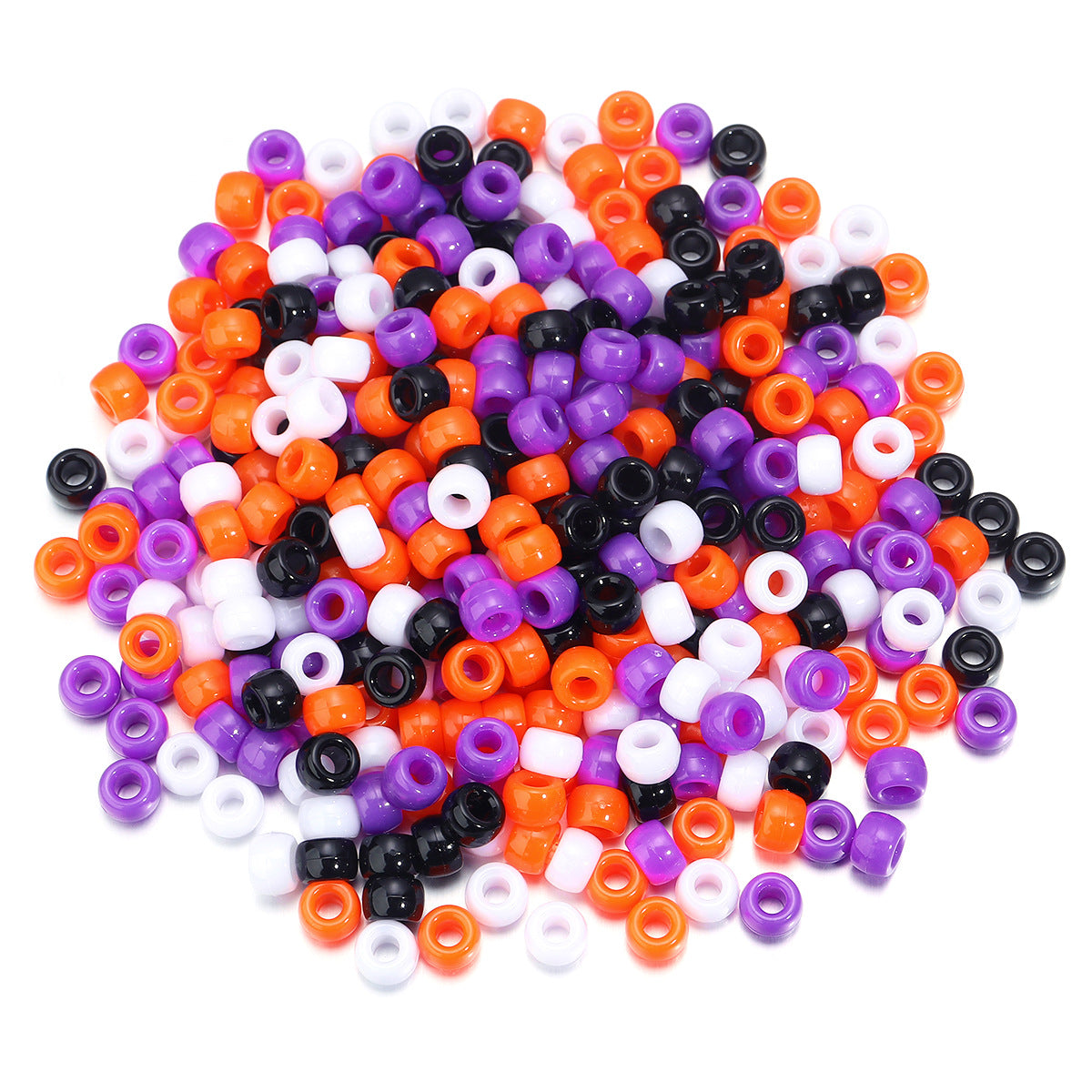 Festival Theme Pony Beads 9mm Acrylic Assorted Colors 200pcs 13