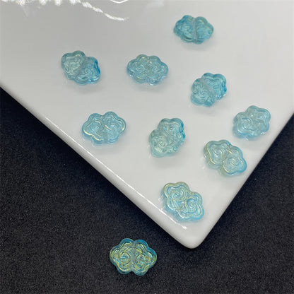 Czech Glass Beads Auspicious Clouds 9 13mm Pastel Translucent 100pcs 17