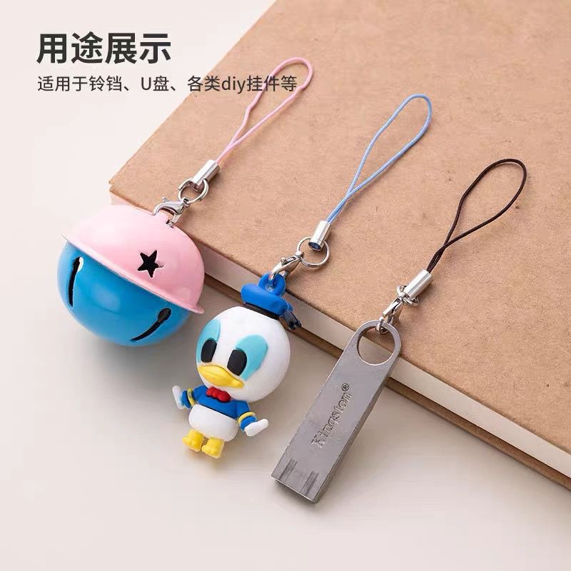 Colorful Phone Strap Keychain Mini Lobster Clasp Nylon Cord 50pcs 4