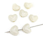 Glossy Painted Lace Heart Acrylic Beads 18mm Colorful Pastel 50pcs 14