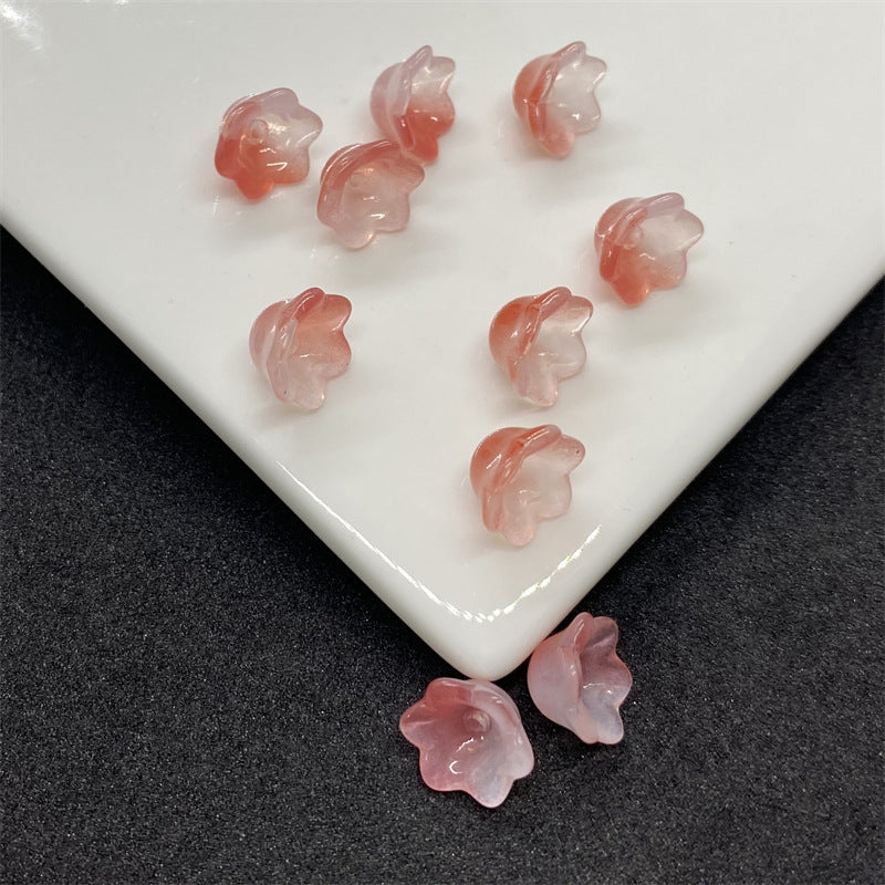 Czech Glass Beads Flower Bud 6 10mm Soft Pastel Colors 100pcs 10