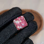 Leopard Print Rhinestone Polymer Clay Beads 14mm Square 15mm Round 10pcs 27