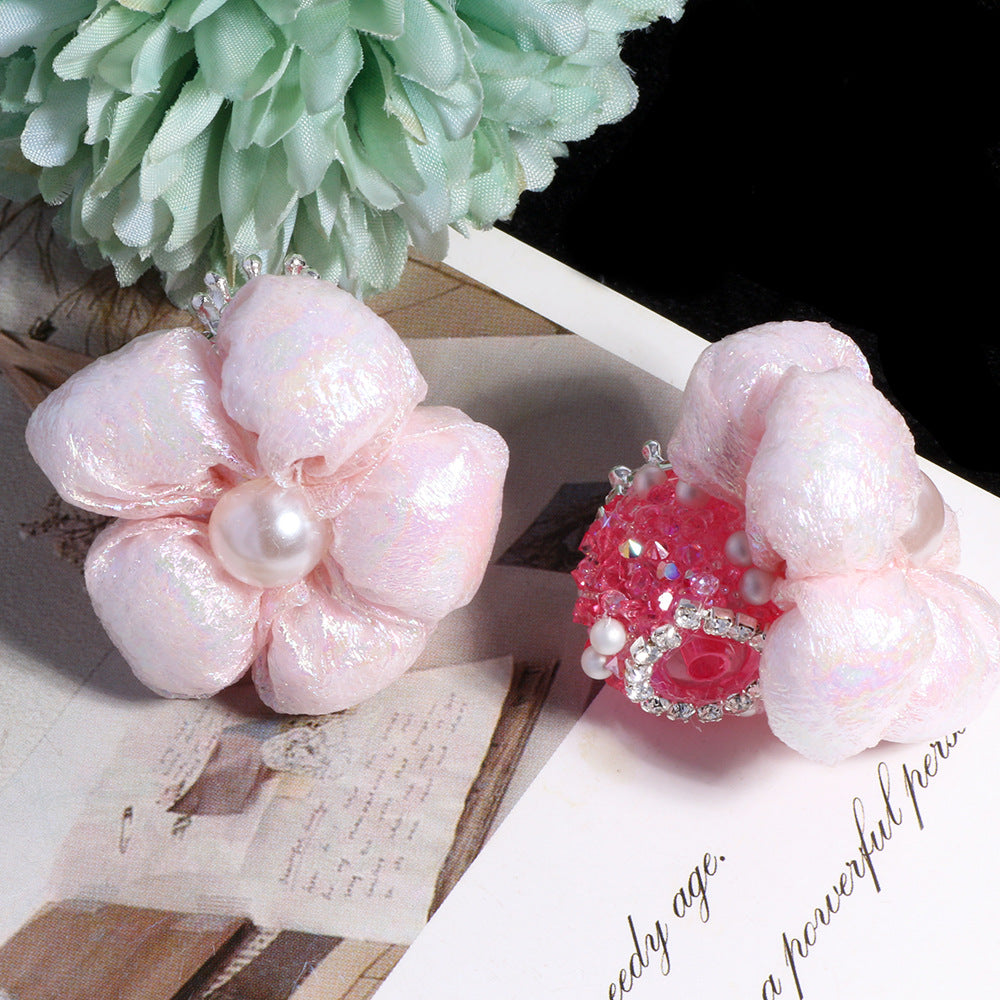 Bubble Flower Acrylic Beads 32mm Sugar Style 5pcs 11