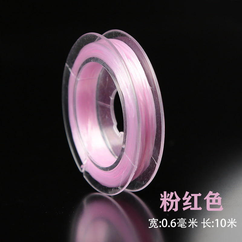 Flat Elastic Spandex Thread 0.6mm Diameter Clear Case 100m 14