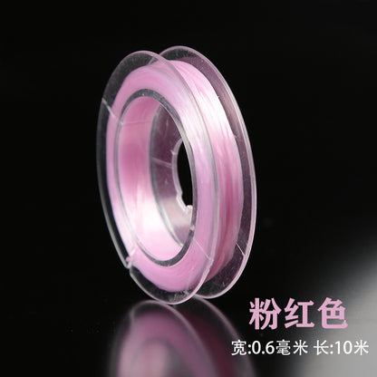 Flat Elastic Spandex Thread 0.6mm Diameter Clear Case 100m 14
