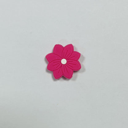 Silicone Focal Beads Flower Macaron Color Etched Petal Design 20pcs 11
