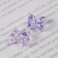 Transparent Plating Bow Acrylic Beads 15.6*14mm Candy Colored 100pcs 4
