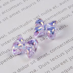 Transparent Plating Bow Acrylic Beads 15.6*14mm Candy Colored 100pcs 4