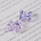 Transparent Plating Bow Acrylic Beads 15.6*14mm Candy Colored 100pcs 4