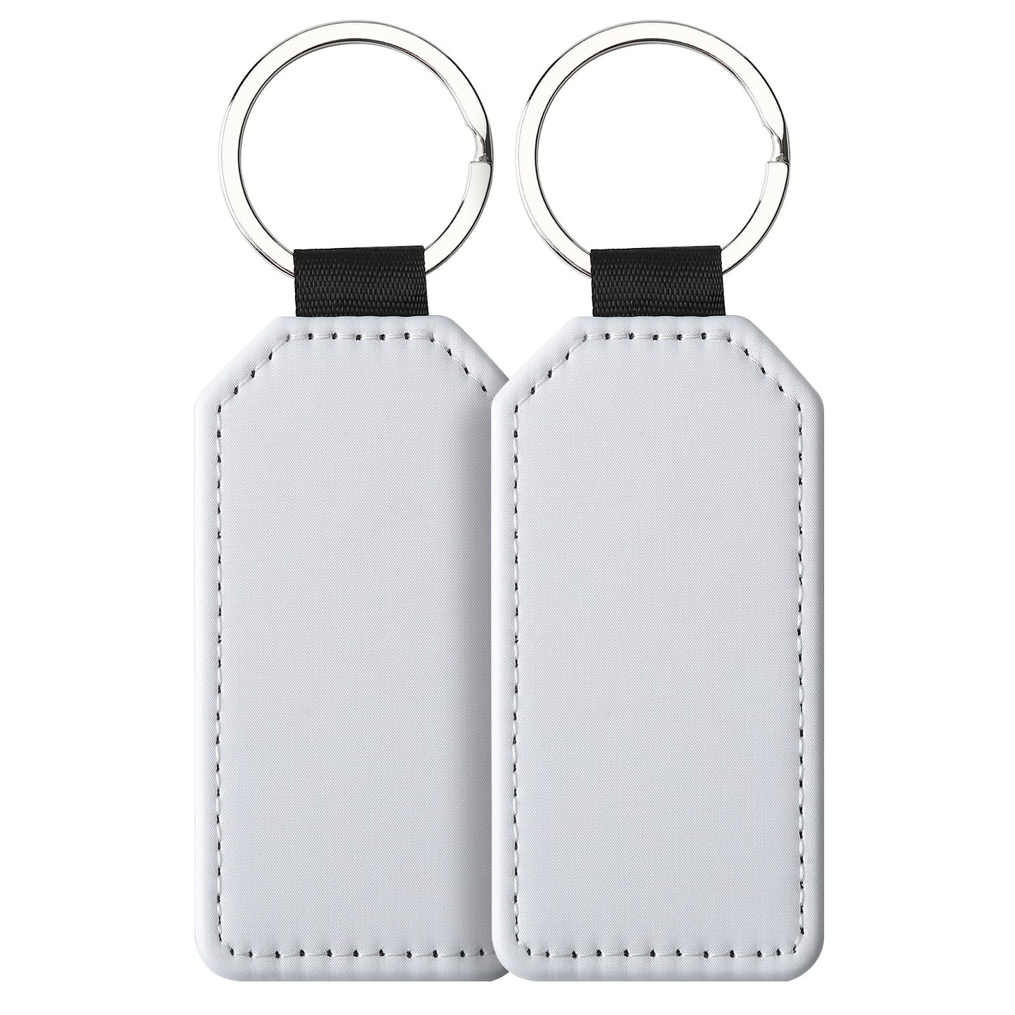 Sublimation Blank Keychain White Metal Ring Multiple Shapes 15
