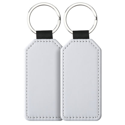 Sublimation Blank Keychain White Metal Ring Multiple Shapes 15