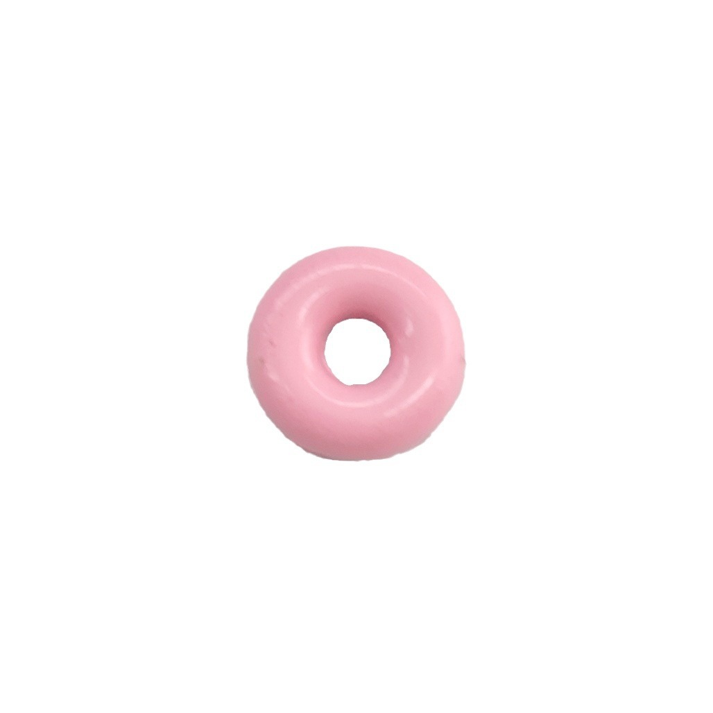 Alloy Donut Spacer Beads 5mm Baking Painted Solid Color 30pcs 5