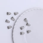 Hollow Tassel Cone CCB Plastic Beads 15x10mm Silver 500pcs 6