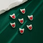 Heart Bow Metal Beads 13mm Rhinestone Accent 10pcs 3