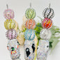 Wavy Bubblegum Rhinestone Beads 18mm Acrylic Halloween Faces 10pcs
