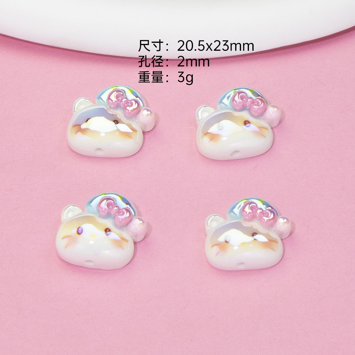 Glossy Sanrio Character Resin Beads Eye Patch Design 10pcs 10