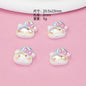 Glossy Sanrio Character Resin Beads Eye Patch Design 10pcs 10