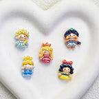 Disney Princess Series Vertical Hole Resin Beads Chibi Style 20pcs 2