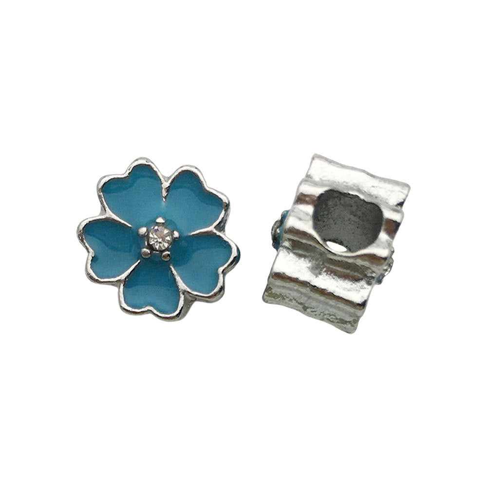 Flower Metal Beads 11mm Colorful Cherry Enamel Zinc Alloy 20pcs 12