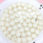 Painted Round Acrylic Beads 12mm Creamy Pumpkin Matte 100pcs 9