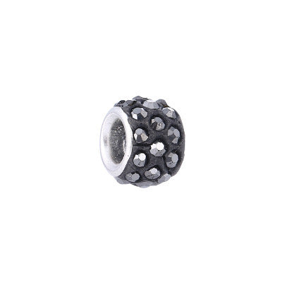 Rhinestone Spacer Clay Beads 7x11mm Chunky Large Hole 100pcs 27
