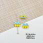 Flower Butterfly Metal Beads 16-20mm Baking Painted Glossy Finish 10pcs 9