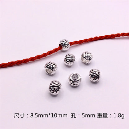 Hollow Spherical Metal Beads Large Hole Intricate Floral Cut-Out 100pcs 12
