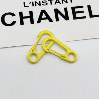Colorful Clip Shaped Zinc Alloy Keychain Hooks 31mm 20pcs 7