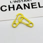 Colorful Clip Shaped Zinc Alloy Keychain Hooks 31mm 20pcs 7