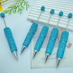 Beadable Pen Full Rhinestone Solid Color Ballpoint 4