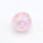 Plating Round Acrylic Beads 16mm UV Embroidered Iridescent 20pcs 3