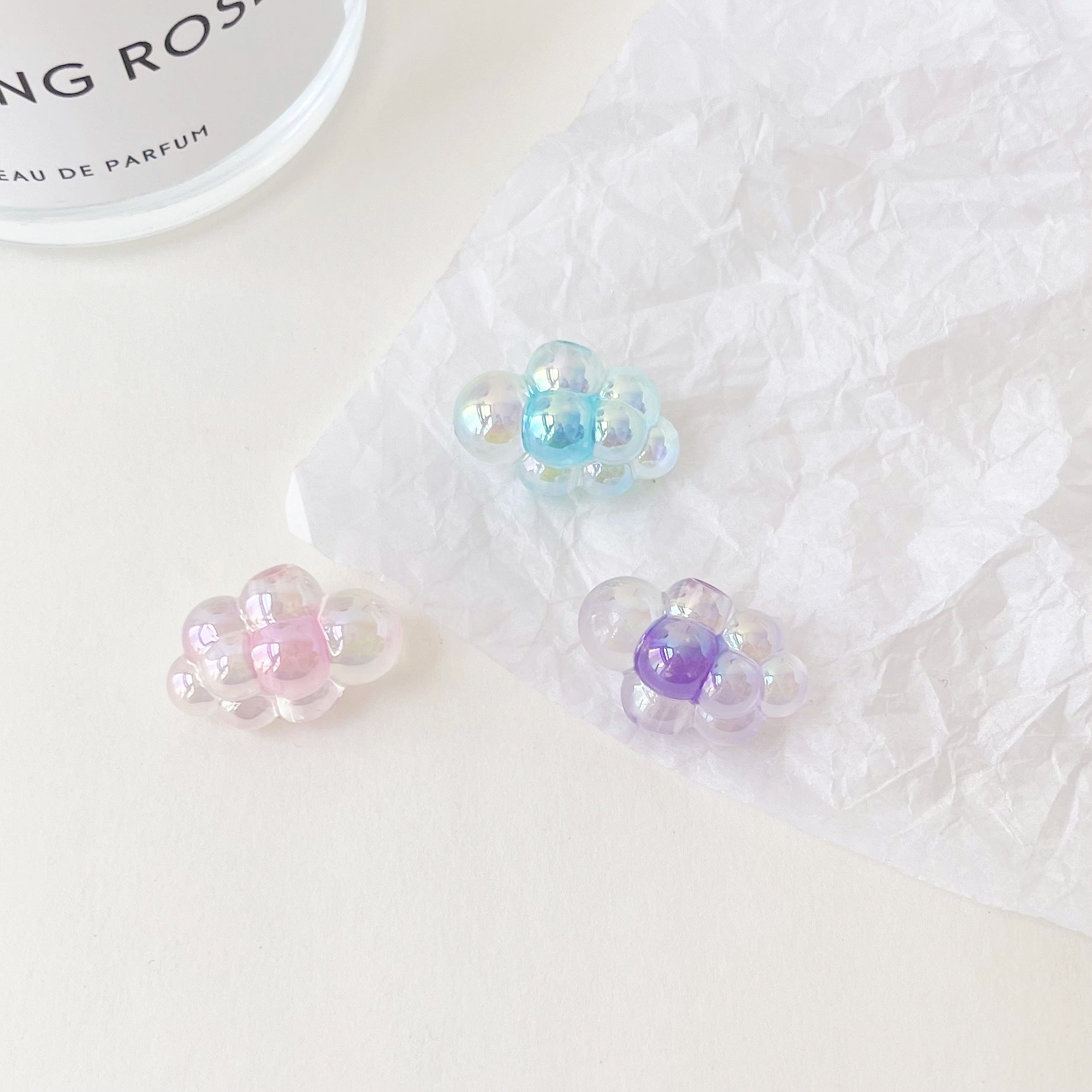 Glow In The Dark Cloud Acrylic Beads 14mm Two-Color Plating 100pcs 3