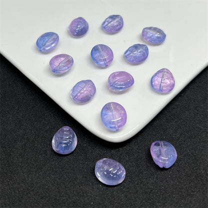 Small Turtle Glass Beads 10x12mm Transparent Assorted Colors 100pcs 8