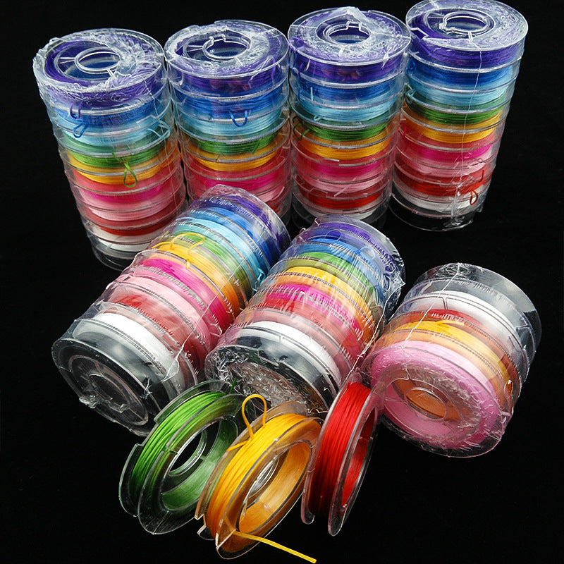 Elastic Spandex Thread 0.6mm Stretch Durable Multicolor 10pcs 10m Rolls 4