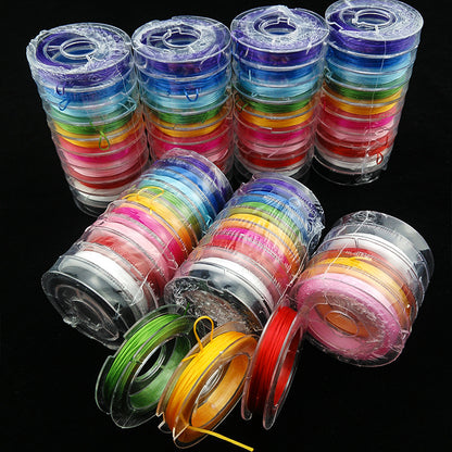 Elastic Spandex Thread 0.6mm Stretch Durable Multicolor 10pcs 10m Rolls 4