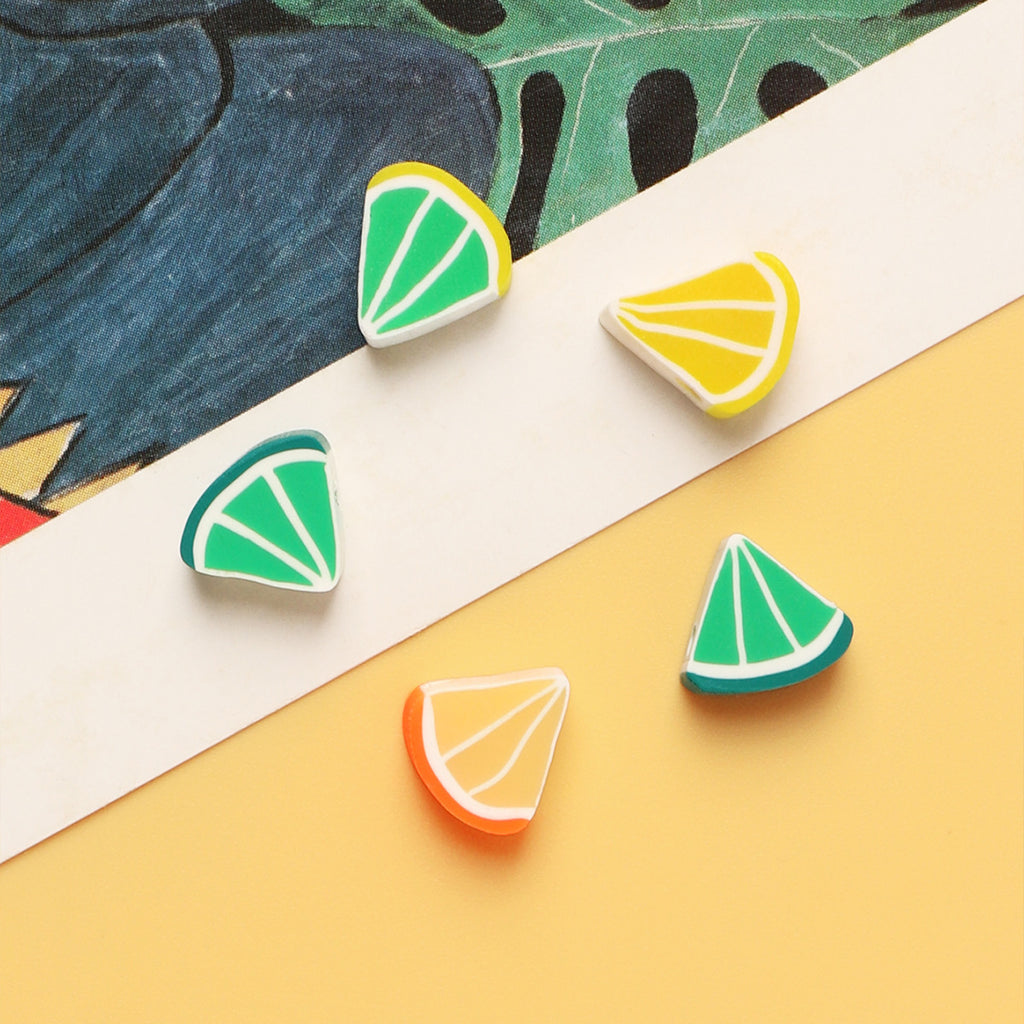 Flat Clay Beads 10mm Citrus Fruit Polymer Mixed Colors 100pcs 4
