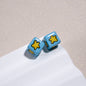 Tiny Cartoon Pattern Printed Acrylic Square Beads 10mm Glossy 30pcs 6