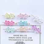 Transparent Star Acrylic Beads 11mm Chunky Pastel Mixed Colors 60pcs 4