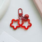 Acrylic Hollow Pentagram Star Keychain with Glossy Bell Charm 15