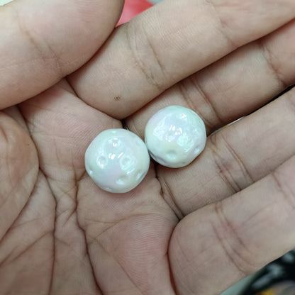 Glow In The Dark Round Acrylic Beads 16mm Meteorite Plated 100pcs 2
