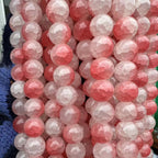 Crackle Round Glass Beads 12mm Pastel Shimmer 10 Strands 4