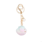 Gradient Shell Alloy Keychain with Pearl and Star Accents 4