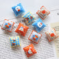 Cute Puppy Square Acrylic Beads 19mm Colorful Mixed 20pcs 11