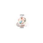 Transparent Color Plated Acrylic Beads 15mm Round 10pcs 3