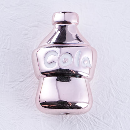 Plating Cola Bottle Acrylic Beads 19-30mm Metal Colored 20pcs 11