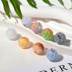 Premium Painted Acrylic Beads 14mm Brushwork Multi Color 5pcs 4